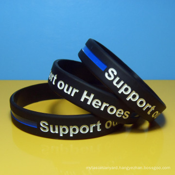 Support our Heroes silicone wristband No one fight alone silicone bracelets blue lives matter silicone wristbands